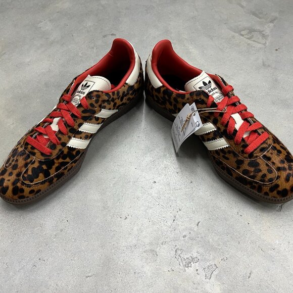 adidas Leopard Print Sneakers with Red Accents - Picture 5 of 7